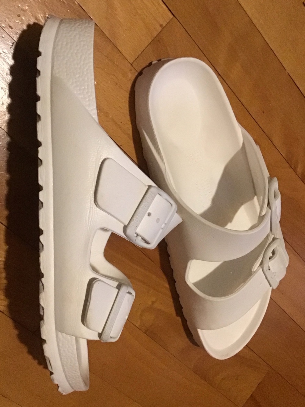 Birkenstock Arizona White Double-Strap EVA Slide Sandals